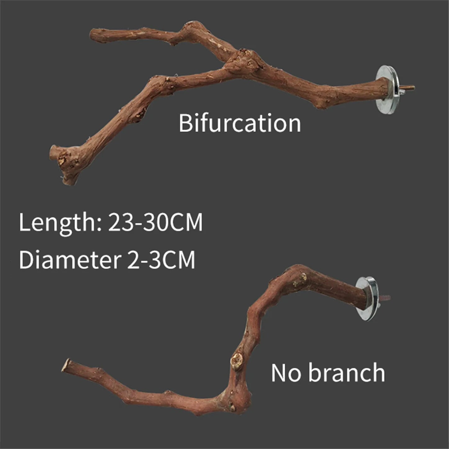 Interactive Natural Wood Perch for Parrot Cage: Promotes Claw Health & Play