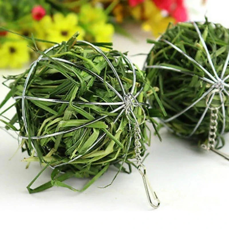 Multi-Purpose Hanging Hay & Grass Ball Feeder for Rabbits, Guinea Pigs & Chinchillas