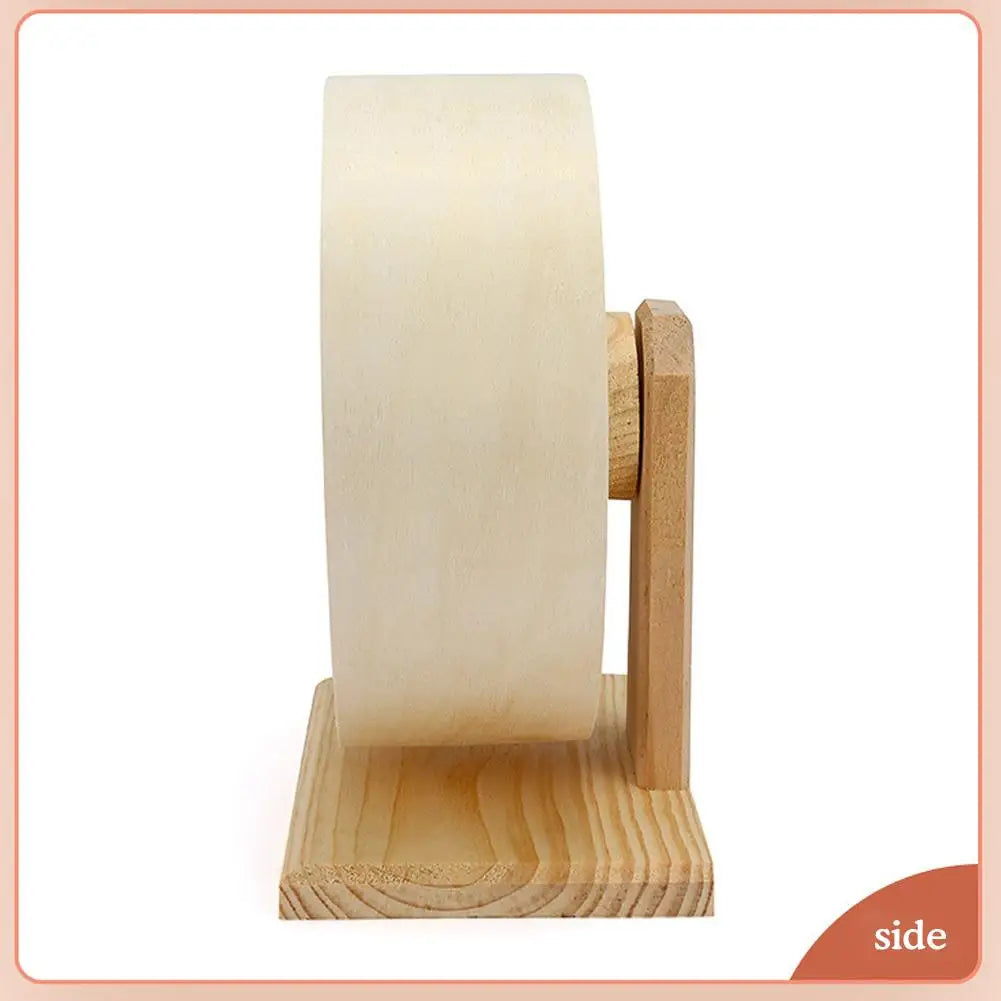 Silent Wooden Hamster Running Wheel with Cork Pad | Mute Exercise Roller for Golden Bears & Small Animals