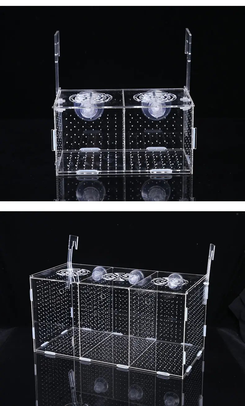 Acrylic Fish Isolation & Breeding Box for Aquarium - Ideal for Small Fry, Spawning, and Hatching