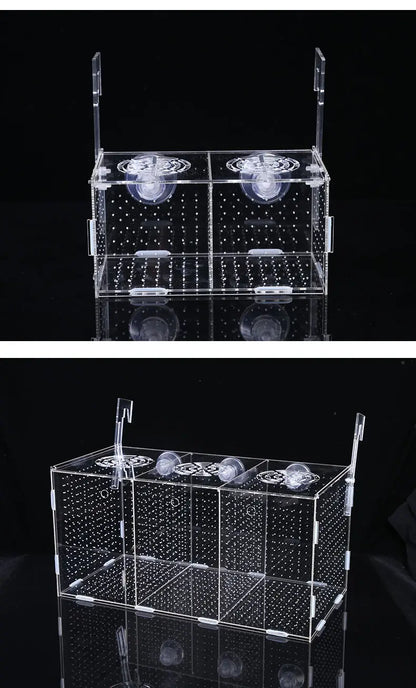 Acrylic Fish Isolation & Breeding Box for Aquarium - Ideal for Small Fry, Spawning, and Hatching