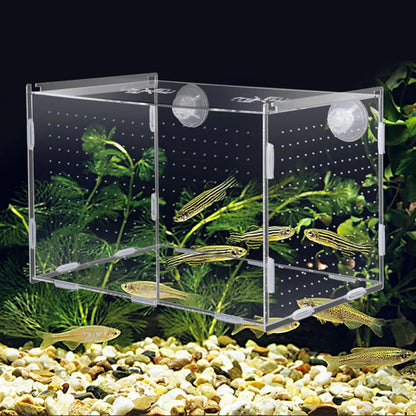 Acrylic Fish Isolation & Breeding Box for Aquarium - Ideal for Small Fry, Spawning, and Hatching