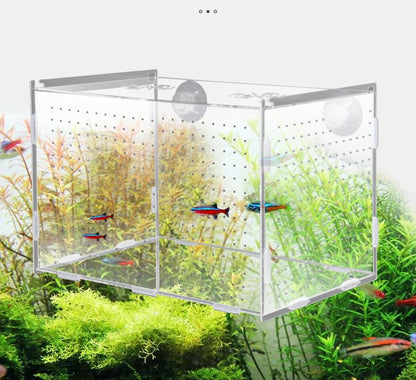 Acrylic Fish Isolation & Breeding Box for Aquarium - Ideal for Small Fry, Spawning, and Hatching