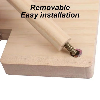 Wooden Climbing Set with Ladder & Platform - Hamsters & Small Pets