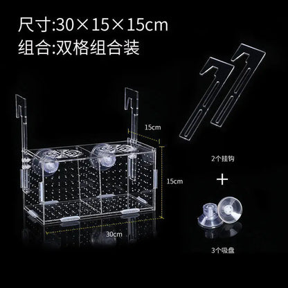 Acrylic Fish Isolation & Breeding Box for Aquarium - Ideal for Small Fry, Spawning, and Hatching