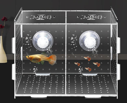 Acrylic Fish Isolation & Breeding Box for Aquarium - Ideal for Small Fry, Spawning, and Hatching
