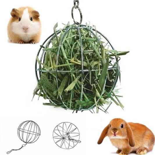Multi-Purpose Hanging Hay & Grass Ball Feeder for Rabbits, Guinea Pigs & Chinchillas