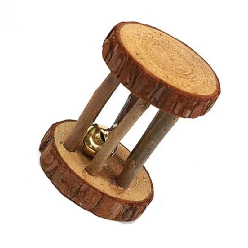 Natural Wooden Chew Toys for Small Pets | Rabbit, Guinea Pig, Rat Molars & Exercise Set