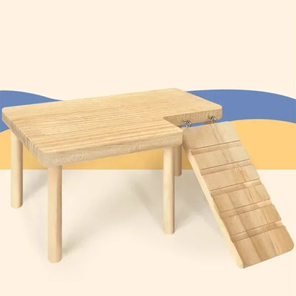 Wooden Climbing Set with Ladder & Platform - Hamsters & Small Pets
