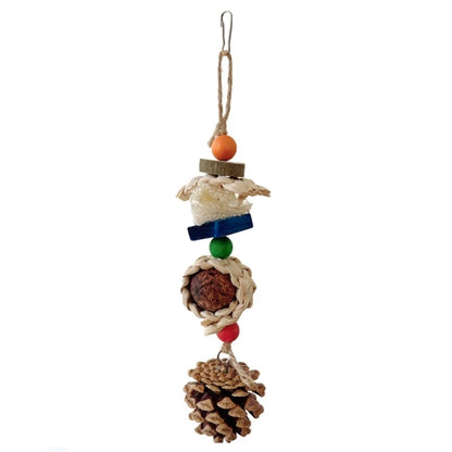 Rattan & Wood Bite Toy for Parrots & Rodents