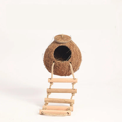 Natural Coconut Hideout House for Hamsters & Guinea Pigs.