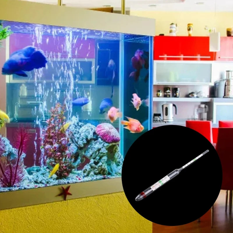 Aquarium Hydrometer & Thermometer for Saltwater Tanks