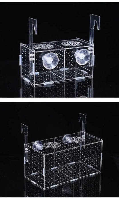 Acrylic Fish Isolation & Breeding Box for Aquarium - Ideal for Small Fry, Spawning, and Hatching