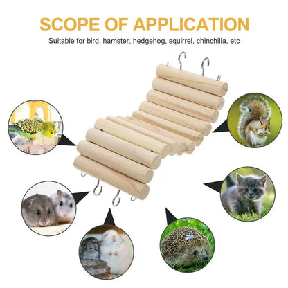 Multi-Pet Climbing Ladder & Fence | Hamster, Guinea Pig, Bird Cage Toy & Playground