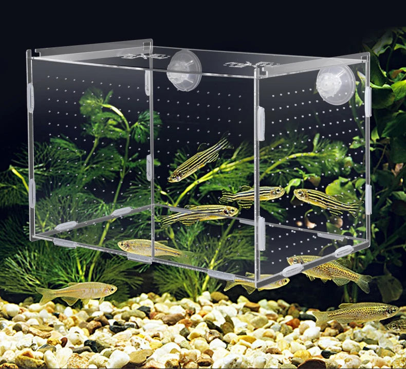 Acrylic Fish Isolation & Breeding Box for Aquarium - Ideal for Small Fry, Spawning, and Hatching