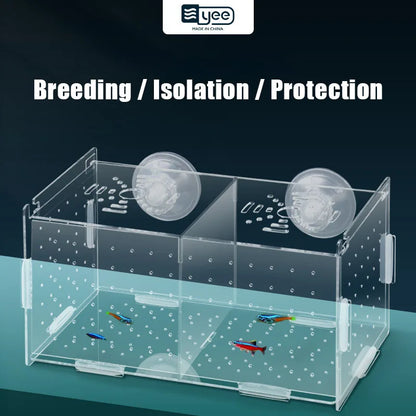 Acrylic Fish Isolation & Breeding Box for Aquarium - Ideal for Small Fry, Spawning, and Hatching