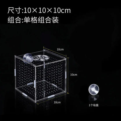 Acrylic Fish Isolation & Breeding Box for Aquarium - Ideal for Small Fry, Spawning, and Hatching