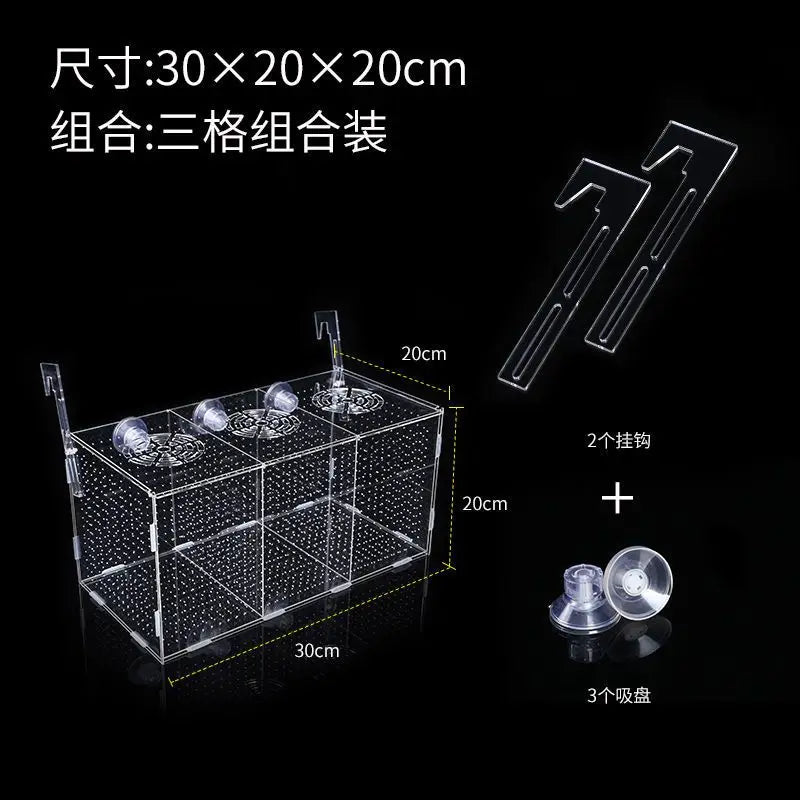 Acrylic Fish Isolation & Breeding Box for Aquarium - Ideal for Small Fry, Spawning, and Hatching