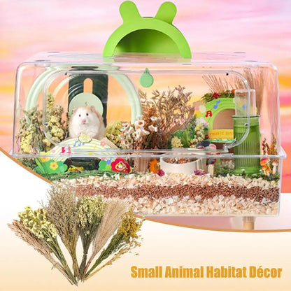 Natural Dried Flower Hamster Bedding, Hamster Accessories Small Pet Bedding Decor